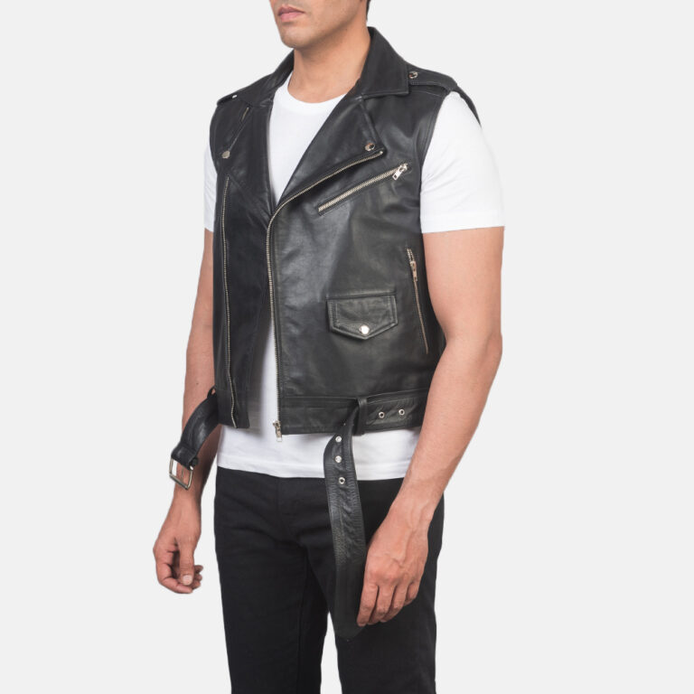 Mens Sullivan Black Leather Biker Vest_3777-3-1618226078351